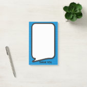 Fun Speech Bubble Personalisiert Danke Blue Post-it Klebezettel (Büro)
