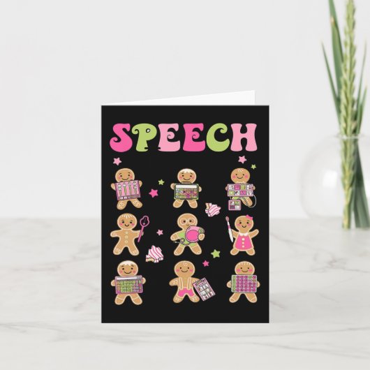 Fun Speech Therapy Lebkuchen Cookies SLP Christm Karte (Vorderseite)