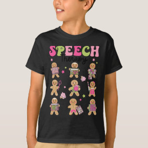 Fun Speech Therapy Lebkuchen Cookies SLP Christm T-Shirt