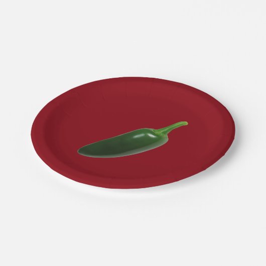 Fun & Spicy Jalapeno Pepper Pappteller (Schrägansicht)