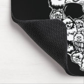 Fun Spitz Skull Hund Skelett Halloween Mousepad (Ecke)