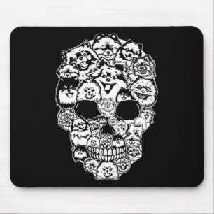 Fun Spitz Skull Hund Skelett Halloween Mousepad