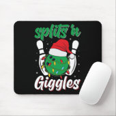 Fun Splits in Giggles Bowling Player Weihnachtssch Mousepad (Mit Mouse)