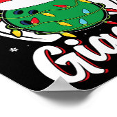 Fun Splits in Giggles Bowling Player Weihnachtssch Poster (Ecke)