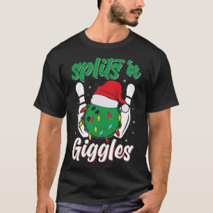 Fun Splits in Giggles Bowling Player Weihnachtssch T-Shirt