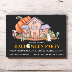 Fun spoky halloween Kostüm Party Einladung