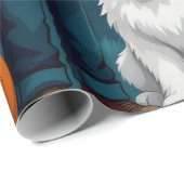 Fun Spooky Gift Wrap with Pumpkins, Ghosts & Bats Geschenkpapier (Rolleneckpunkt)