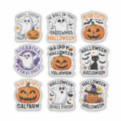 Fun Spooky Halloween Designs Sticker Set (Vorderseite)