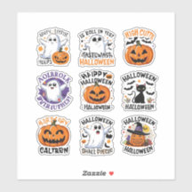 Fun Spooky Halloween Designs Sticker Set