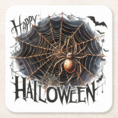 Fun Spooky Spider Web Halloween Paper Untersetzer (Vorderseite)
