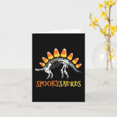 Fun Spookysaurus Candy Corn Dinosaur Halloween Tod Karte (Gelbe Blume)