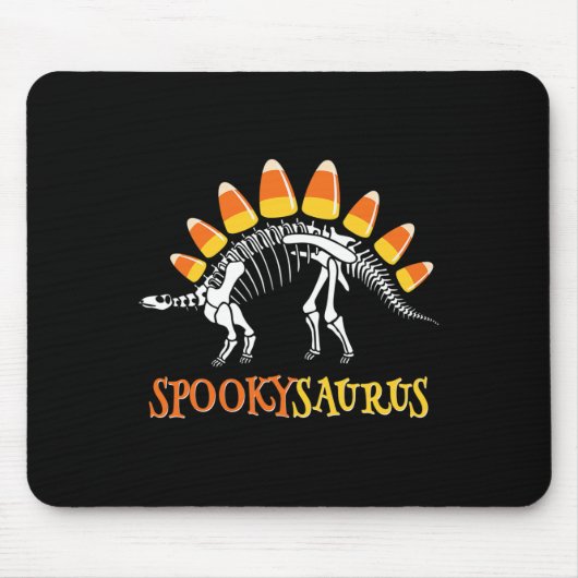 Fun Spookysaurus Candy Corn Dinosaur Halloween Tod Mousepad (Vorne)