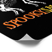 Fun Spookysaurus Candy Corn Dinosaur Halloween Tod Poster (Ecke)