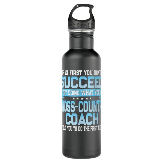 Fun Sport Coach Geschenk Funny Cross Country Spric Edelstahlflasche (Vorderseite)