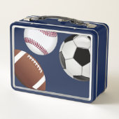 Fun Sport Theme Monogram mit Name monogram Metall Brotdose (Rückseite)