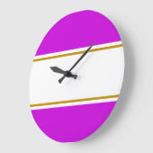 Fun Sporty 70er Hellrosa Streifen Große Wanduhr (Winkel)