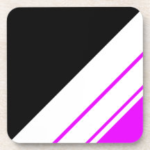 Fun Sporty Black Bright Pink White Racing Streifen