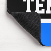 Fun Sporty Block TENNIS Buchstaben Blue Black Stri Mousepad (Ecke)