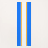 Fun Sporty Bright Blue White Orange Racing Streife Yogamatte (Vorderseite)