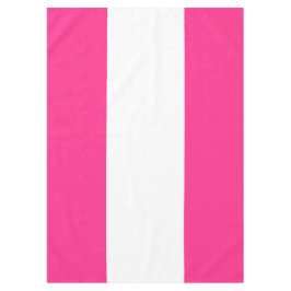 Fun Sporty Bright Candy Pink Weiße Streifen Tischdecke