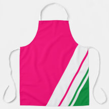 Fun Sporty Bright Pink Green White Racing Streifen
