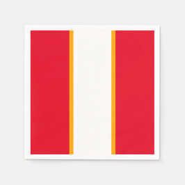 Fun Sporty Bright Rot Gelbe Streifen Serviette