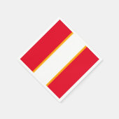 Fun Sporty Bright Rot Gelbe Streifen Serviette (Ecke)