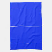 Fun Sporty Bright Royal Blue Slim White Stripes Geschirrtuch (Vertikal)