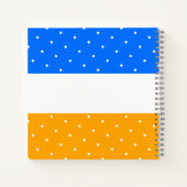Fun Sporty Dots Hellgelbe, weiße Streifen Notizblock (Rückseite)