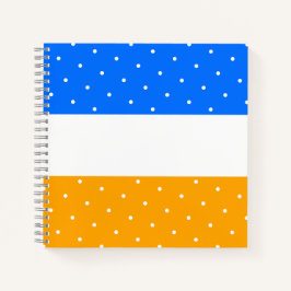 Fun Sporty Dots Hellgelbe, weiße Streifen Notizblock