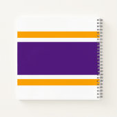 Fun Sporty Fett Lila-Gelb-Streifen Notizblock (Rückseite)