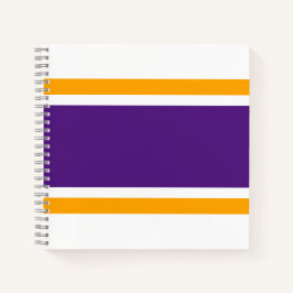 Fun Sporty Fett Lila-Gelb-Streifen Notizblock