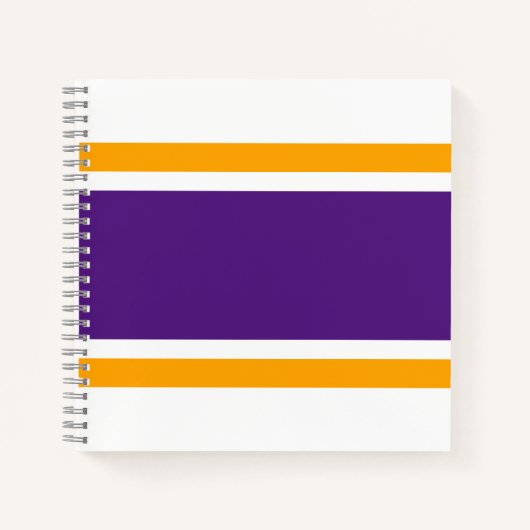 Fun Sporty Fett Lila-Gelb-Streifen Notizblock (Vorderseite)