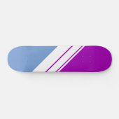 Fun Sporty Magenta Rosa Blaue Streifen Skateboard (Horizontal)