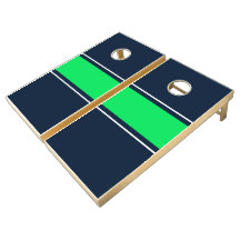 Fun Sporty Navy Lime Green White Racing Streifen