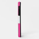 Fun Sporty Wide Bright Candy Pink White Stripes Case-Mate iPhone Hülle (Hinten/Links)