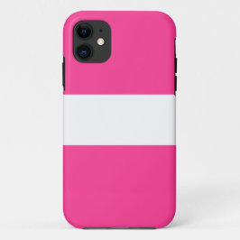 Fun Sporty Wide Bright Candy Pink White Stripes Case-Mate iPhone Hülle