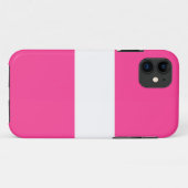Fun Sporty Wide Bright Candy Pink White Stripes Case-Mate iPhone Hülle (Rückseite (Horizontal))
