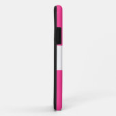 Fun Sporty Wide Bright Candy Pink White Stripes Case-Mate iPhone Hülle (Hinten/Rechts)