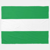 Fun Sporty Wide Bright Kelly Green White Stripes Fleecedecke (Vorderseite (Horizontal))