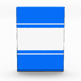 Fun Sporty Wide White Bright Blue Racing Streifen Fotoblock
