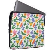 Fun Spring Floral Muster Laptopschutzhülle (Vorne Rechts)