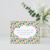 Fun Spring Floral Muster Postkarte (Stehend Vorderseite)