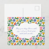 Fun Spring Floral Muster Postkarte (Vorne/Hinten)