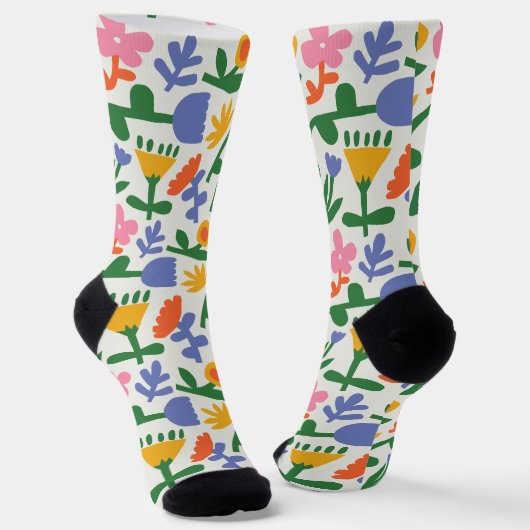 Fun Spring Floral Muster Socken (Gewinkelt)