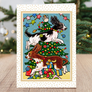 Fun Springer Spaniel Dog Custom Feiertagskarte