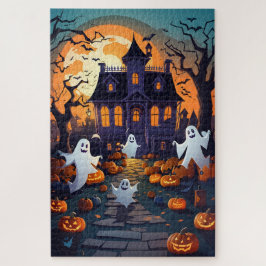 Fun Spuk House, Pumpkins und Ghost Halloween Puzzle