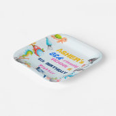 Fun Square Under-the-Sea Ocean Protector Birthday Pappteller (Gewinkelt)
