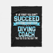 Fun Srt Coach Meme - Funny Diving Saying Fleecedecke (Vorderseite)