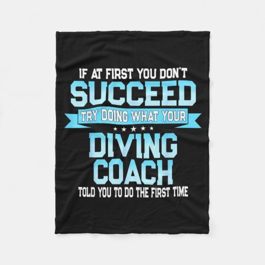Fun Srt Coach Meme - Funny Diving Saying Fleecedecke (Vorderseite)